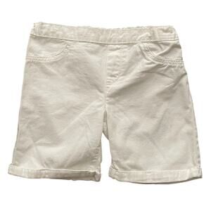 New Levis Kids Girls Size 10 Girlfriend Midi White Denim Shorts